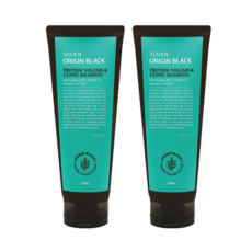 수앤 오리진 블랙 샴푸 200ml 2개 단백질 뿌리볼륨 약산성 손상모