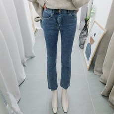 갠소 밴딩 커팅 기모 부츠컷 팬츠