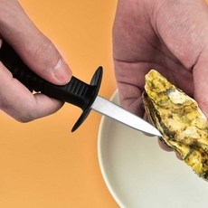 조개 해산물 굴까는칼 스테인레스 안전 고리, 1개, 블랙
