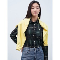 빈폴 LADIES [Essential] 헤릿 체크 레귤러핏 셔츠 - 네이비 - 빈폴레이디스