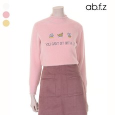 ab.f.z 스몰 자수 레이스 니트