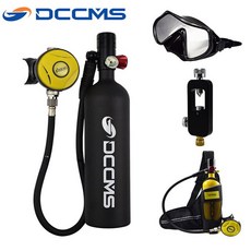 603931 / DCCMS DS-610 6 개/대 1L 휴대용 다이빙 산소 탱크 다이버 예비 산소 장비 레저 다이빙 미니 스쿠버 탱크, Black
