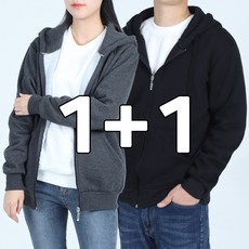 빌리언즈 겨울 후드집업 기모 1+1 빅사이즈