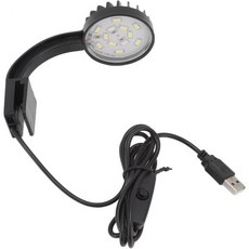 조로부로 물고기 조명 5W 블랙 다기능 LED 조명 수족관 액세서리 고휘도 절전 에너지 풀 스펙트럼 클립 램프, 1개