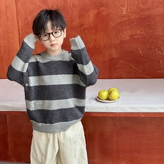 스타빈 남아용 스트라이프 데일리 니트