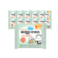 덴마크 함소아 짜지않은 아기치즈 1단계 170g x12봉 (120매), 10개