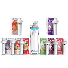 Cirkul 서큘 전용 22온즈 물병 스타터와 과일맛 카트리지 리필 8개