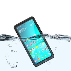 갤럭시노트20 N981 포인트방수케이스/생활필수품/IP68방수, 블랙+투명(6010)