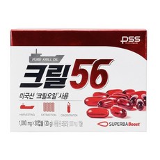 [6개월분]크릴56 크릴오일 6박스(1000mg*30캡슐(30g)*6box), 3개, 30캡슐