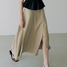 아워코모스 comos 871 unbalance pleats flared skirt (2color)