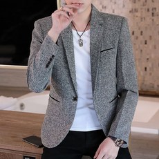 가을 남자 캐주얼 슬림 싱글 정장 마이 자켓 트렌드