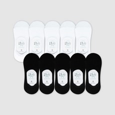 일오공칠 [10PACK] 1507 수피마 페이크 삭스 - 스노우 화이트/블랙, S(225-250mm), 스노우 화이트5+블랙5