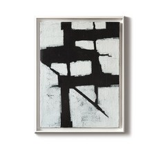 파파클라스 인테리어그림 미즈키 블루 산 오리지널제작 페인팅 추상무늬 유화그림 요리당 그림을 걸다 미니멀 거실 벽화 수작업, 화이바 단일폭