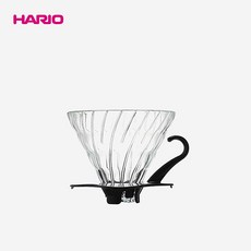 하리오 드리퍼 내열유리 V60 1-2인용 커피 추출기 VDG-01, 블랙, 단품, 단품