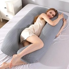 대왕조개쿠션 Bubble Kiss U모양 대형 베개 면 수면 지원 패턴 출산 측면, [09] 대왕조개쿠션 9