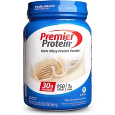 Premier Protein Powder Vanilla Milkshake 프리미어 프로틴, 바닐라 밀크 쉐이크 663g x 1병