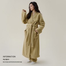 커플 가운 가을 샤워가운, 옐로우 여성 라이트 럭셔리 목욕 가운, L 사이즈 신장 160-170cm 착용에 적합
