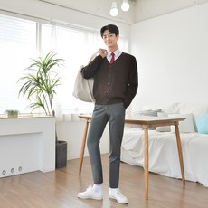 교복몰 보풀방지 브라운 교복 가디건(남자) 교복