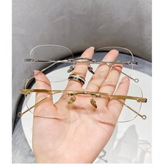 [블루라이트 UV 차단] 바디프리즘 긱시크 메탈 무테 자외선차단 안경