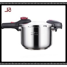 신이SH 더블샵 리빙몰 독일SSGP 식품급 SUS304 스테인레스 고압력냄비 스텐압력솥, 5L3-5인용), 1개