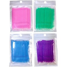 Kalolary 400 PC 일회용 물다이 조각 일회용 마스카라 어플리케이터 마이크로 브러시 속눈썹 제거 속눈썹 이식 도구 메이크, 1, 단일옵션