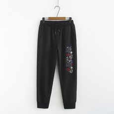 굿앤리치스토어 가을옷 엄마 봄가을 핏아우터 와이드 루즈핏 순면 코튼 트레이닝바지