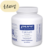 Pure Encapsulations 퓨어인캡슐레이션 저자극 구연산 칼슘 Calcium (Citrate) 300mg 베지캡슐 180정, 1팩, 180개