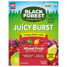 블랙포레스트 쥬시 버스트 믹스젤리 40팩입 / Black Forest Juicy Burst Mixed Fruit Snacks 40ct, 907g, 1개