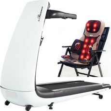 [1+1]아이러너 런닝머신 p100 +전신마사지기+층간소음방지매트 증정iruner 2022 Treadmill + Massager), 화이트(WHITE)