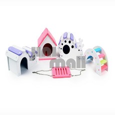 지니몰(JINIMALL) 햄스터 집꾸미기 햄스터케이지꾸미기, 달팽이집 퍼플, 1개