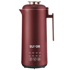 Supor 벽을 깨는 두유 기계 예약 미니 1 싱글 2 세척 및 필터링 없음 가정용 소형 자동 다기능, 메이플 리프 레드