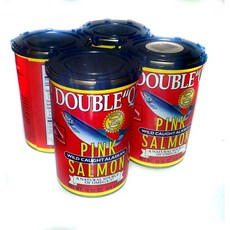 Double Q Pink Salmon 4 x 14oz Cans 더블큐 핑크 연어 4 x 14온스 캔, 396g, 1개