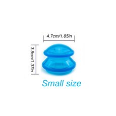 고무 진공 커핑 안경 안티 셀룰 라이트 흡입 컵 립 인핸서 페이스 스킨 리프팅 마사지 바디 컵 커핑 테라피 세트, 블루 미니, 하나