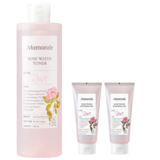마몽드 로즈워터 토너500ml+마몽드로즈워터 수딩젤50ml*2, 1set