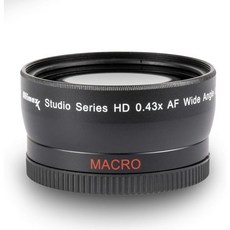 58mm 0.43x Wide Angle wMacro High Definition Lens for DSLR Canon EOS Rebel 70D 77D 80D 90D T8i T7 - eoshi