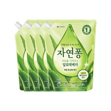 자연퐁 알로에베라 주방세제 리필 1.18L * 4개, 1.8L