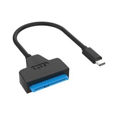 SATA to USB 3.0 2.0 C타입 어댑터 SATA 케이블 최대 6 Gbps 지지대 2.5 인치 외장 HDD SSD 하드 드라이브 22 핀 Sata III 케이블, TYPE C - 2.5인치하드