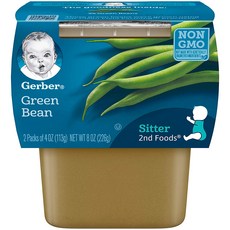 Gerber 거버 세컨푸드 그린빈 퓨레 113g 2개입 8팩, 단일상품