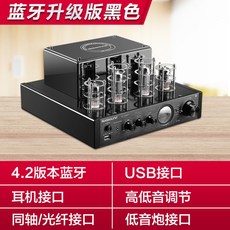 노브사운드 업그레이드 하이파이 블루투스 진공관 앰프 USB재생, 블랙