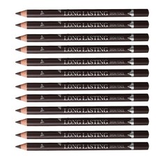FWT 눈썹 메이크업을위한 12pcs / Set 방수 눈썹 연필 검정 / 갈색 / 다크 브라운, 1매2, 어두운 갈색