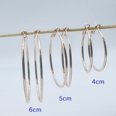 써지컬스틸 원터치 링귀걸이 베이직 링귀걸이[3cm 4cm 5cm 6cm 7cm 8cm]
