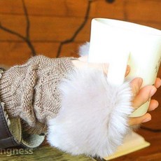 LRC981982퍼 꽈배기 숏 워머