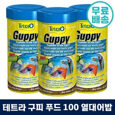 [빠른출고] 테트라 구피 푸드 100 모든 열대어 물고기 사료 밥 먹이 관상 어 애완 물고기 프리미엄 사료 밥 대용량 후기 좋은, 6개입, 100ml