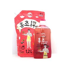 트윈스몰 [애경] 트리오 홍초 담은 주방세제 (용기700ml+리필1.2L) 세트구성 현명한 주부들의 선택! 석류홍초 1종세제, 1세트