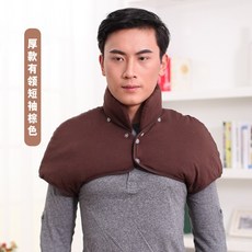 검도 용품 상의 보호대 보호옷 긴팔 얇은 타입 어깨 보호 조끼 패드, 도톰한 칼라 민소매 커피