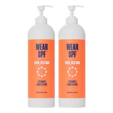 WearSPF 비타민 C 바디 로션 피부 회복 각질 제거 트리트먼트 젖산 및 우레아 함유 피부에 수분을 공급하고 공급 355ml12온스 179538, 2, 1개