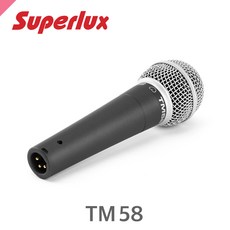 칼라 다이나믹마이크 TM58S 유선 녹음용 보컬 홈레코딩 유튜브마이크 방송용 스탠드마이크, TM58 / 스위치없음