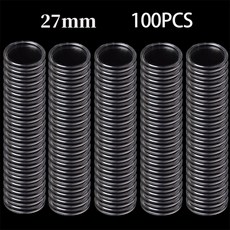 투명 원형 플라스틱 동전 거치대 캡슐 보관함 메달 컬렉션 컨테이너 24mm 25mm 100, 100pcs 27mm, 100개