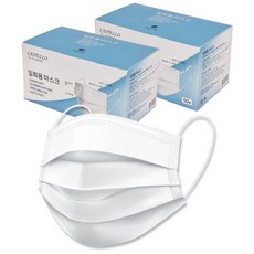 카스텔로 국내생산 일회용 마스크 비말차단 여름 마스크 대형, 화이트, 1개, 100개입