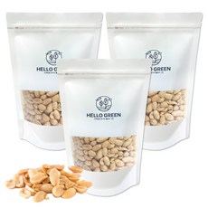 헬로우그린 튀김 햇 땅콩 꿀 땅콩 견과류, 3개, 300g